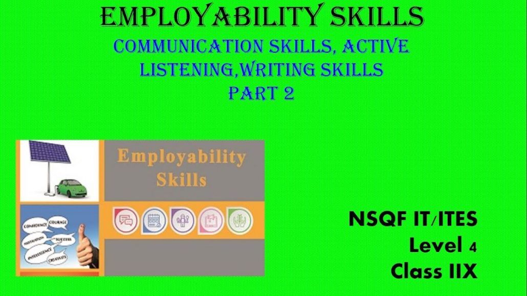 #employabilityskills Employability Skills | Active Listening | NSQF IT Class 12
