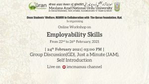 Group Discussion(GD), Just a Minute (JAM), Self Introduction |Employability Skills |Workshop|MANUU