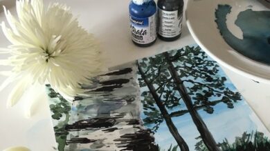 How to paint with Alcohol inks - Birch Tree and Flowers | Lifestyle Arts & Crafts Online Course by Udemy