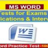 MS Word: Tests for Exams