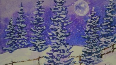 Beginner Watercolor Painting Course - Easy Winter Snow Scene | Lifestyle Arts & Crafts Online Course by Udemy